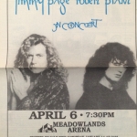 IT WAS 25 YEARS AGO – PAGE & PLANT MEADOWLANDS ARENA/PAGE & PLANT US TOUR 1995 OVERVIEW PART ONE/ LZ NEWS/DL DIARY BLOG UPDATE