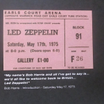 IT WAS 40 YEARS AGO TODAY: LED ZEPPELIN AT EARLS COURT MAY 17 1975 /DL DIARY UPDATE