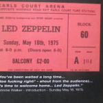 IT WAS 40 YEARS AGO TODAY – LED ZEPPELIN AT EARLS COURT MAY 18 1975