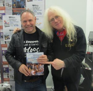 With Dave Ling of Classic Rock at the Knebworth book launch 2014